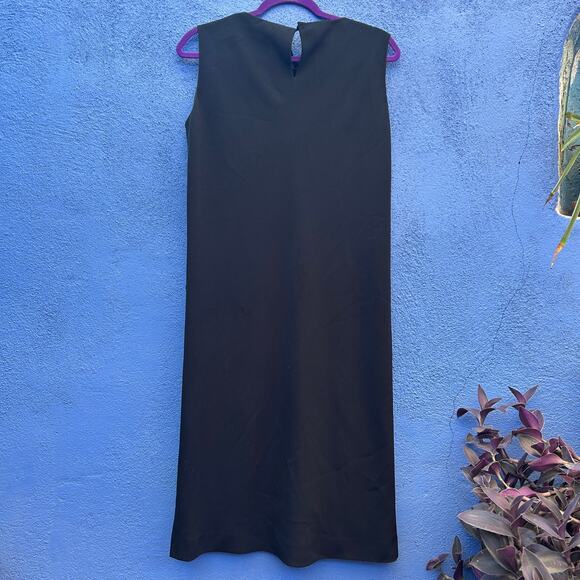 kriza vintage wool blend sleeveless black shift dress - Picture 4 of 4